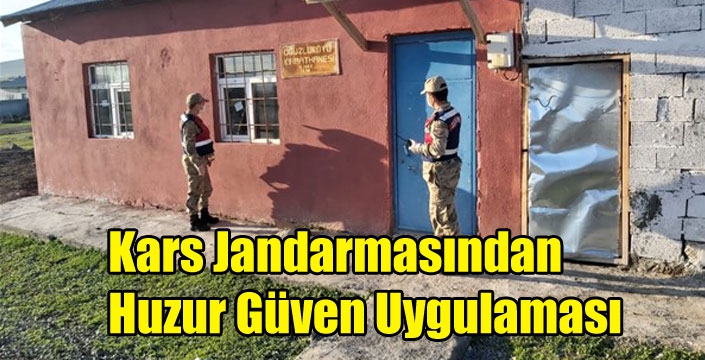 Kars Jandarmasından Huzur Güven Uygulaması