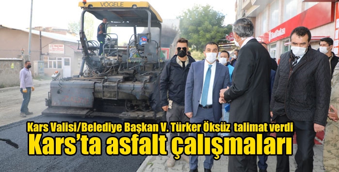 Kars’ta asfalt çalışmaları