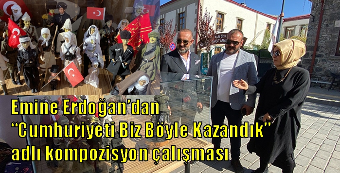 Emine Erdoğan’dan “Cumhuriyeti Biz Böyle Kazandık” adlı kompozisyon çalışması